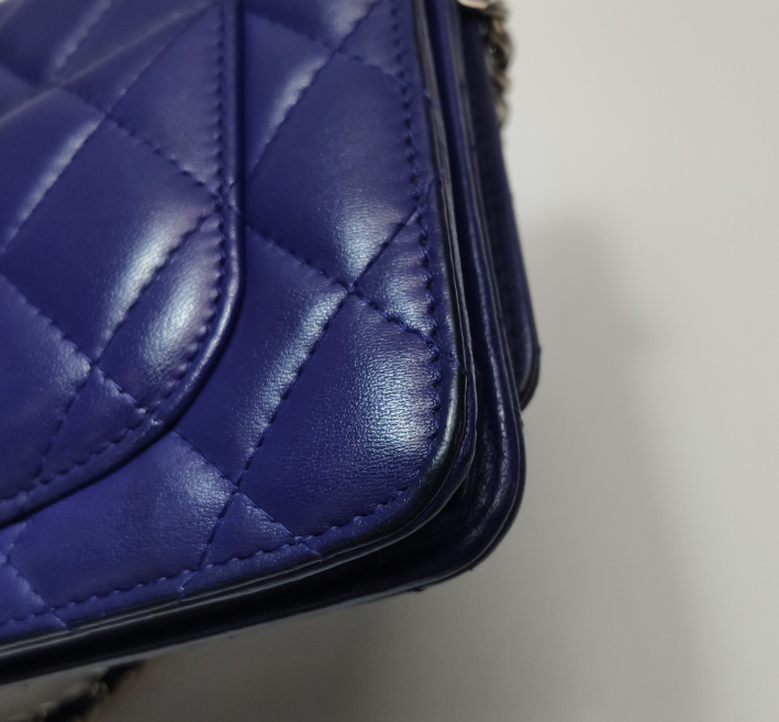 Chanel woc chain bag **cm blue sheepskin