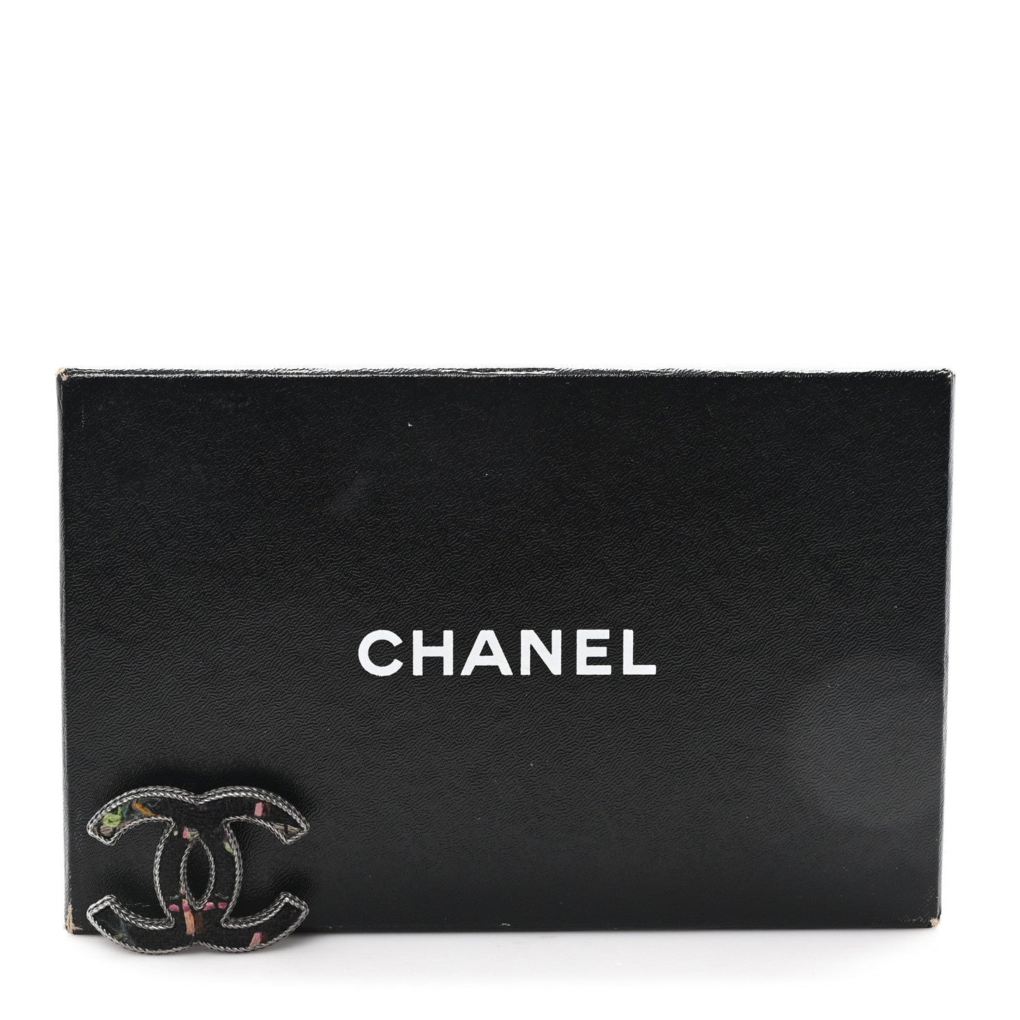 Tweed CC Brooch Silver Multicolor