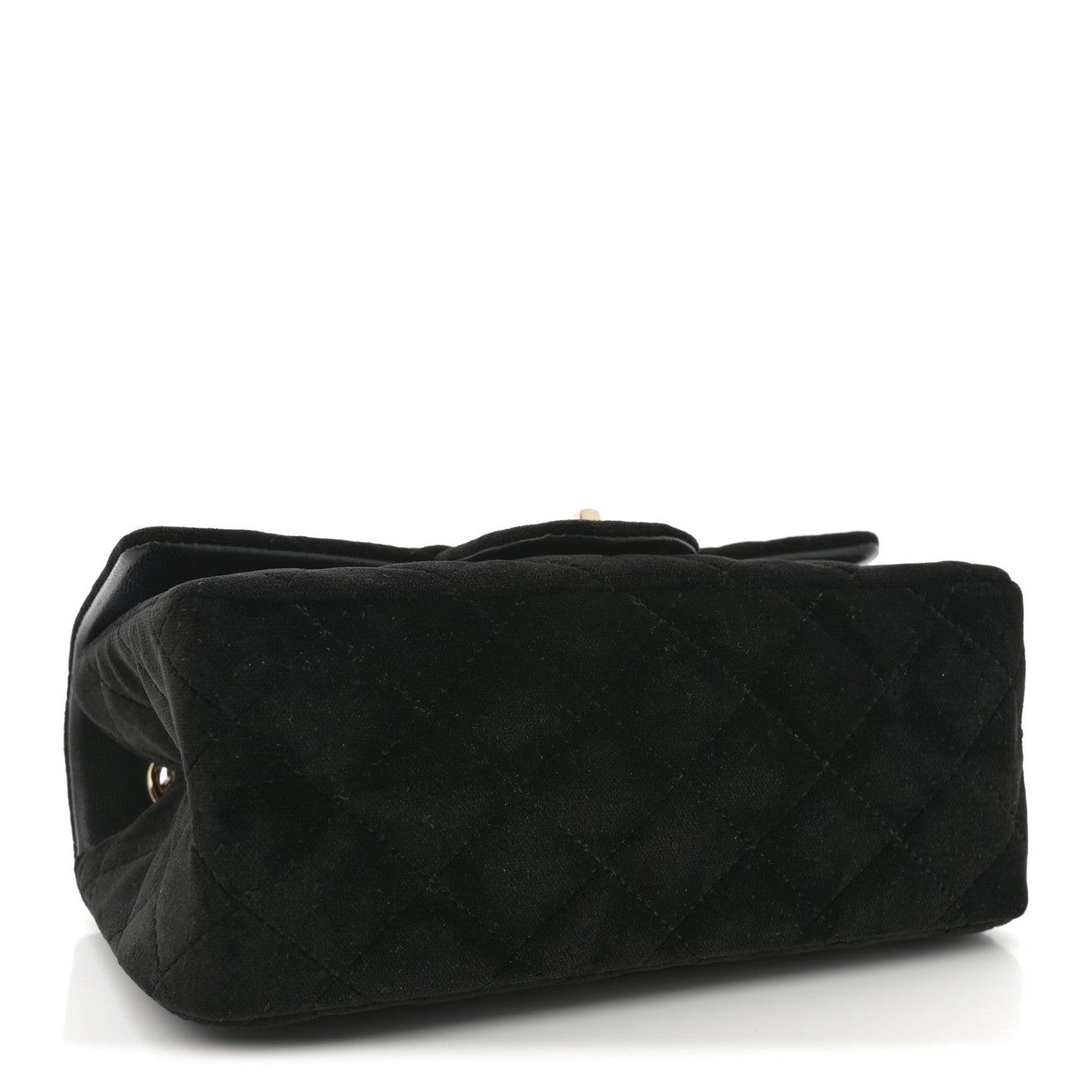 Velvet Quilted Crystal Mini 2.55 Reissue Flap Black