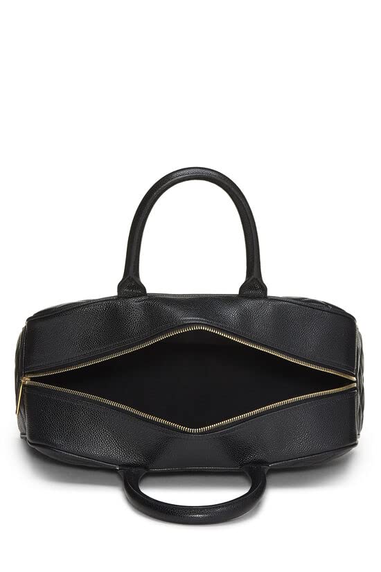 CHANEL,  Black Quilted Caviar Bowler, Black