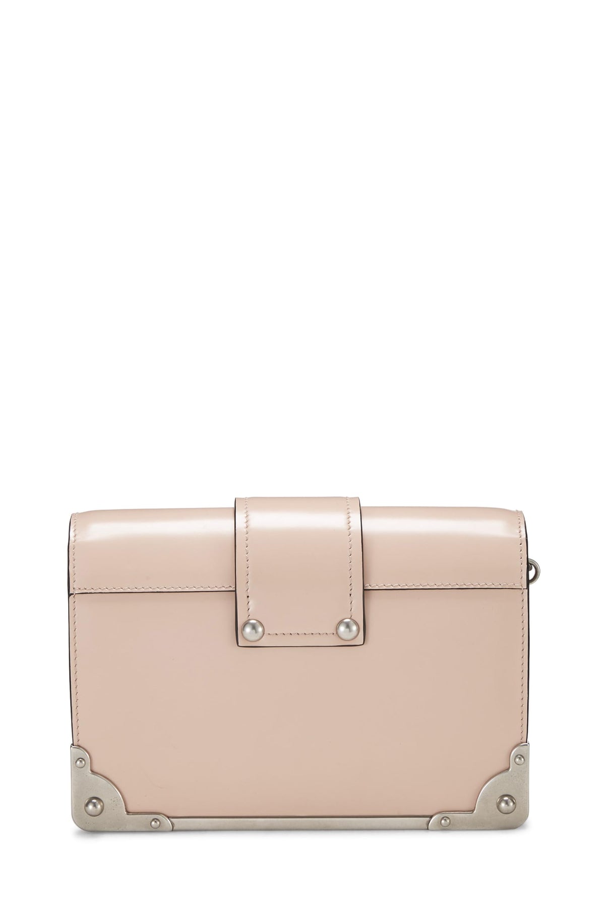 Prada,  Pink Leather Cahier Crossbody, Pink
