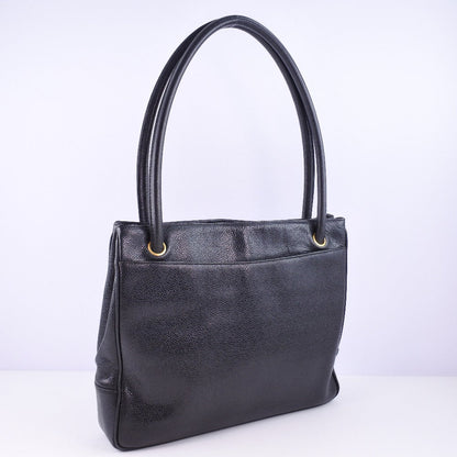 CHANEL Tote Bag Caviar skin black Women Used