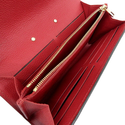 Louis Vuitton Monogram Empreinte  Color Sacrlet Monogram Empreinte Long Wallet (Bi-Fold)