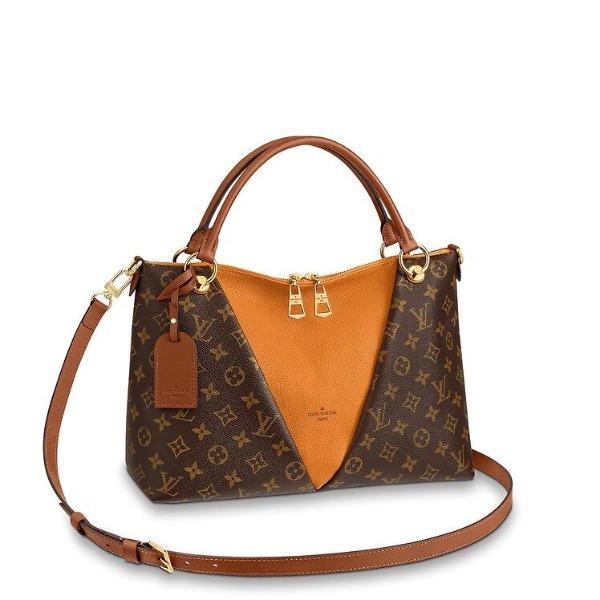 Louis Vuitton V Tote MM Monogram Safran