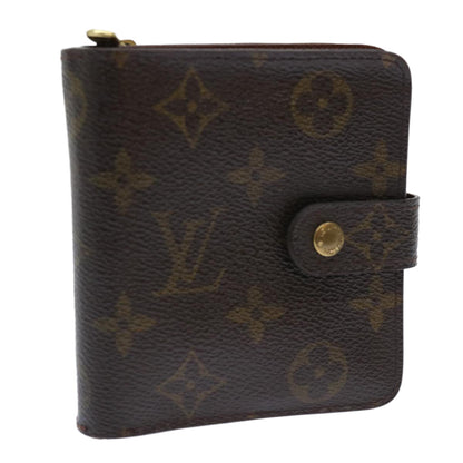 LOUIS VUITTON Monogram Compact Zip Wallet M61667 LV Auth 52462