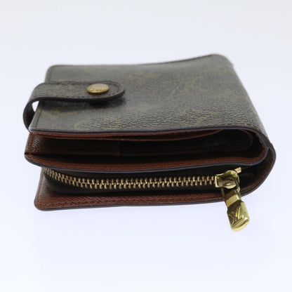 LOUIS VUITTON Monogram Compact Zip Wallet M61667 LV Auth 52462