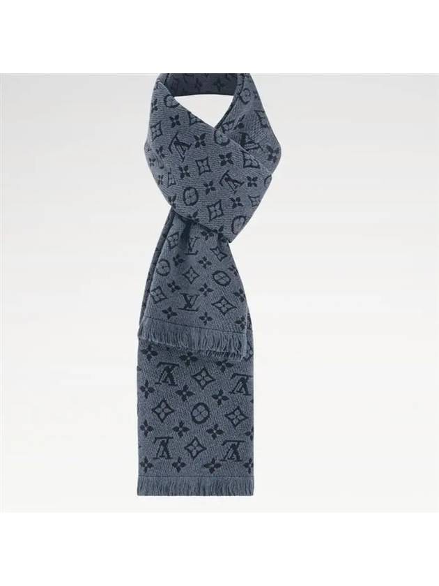 Louis Vuitton Monogram Classic Scarf Navy Blue M78525
