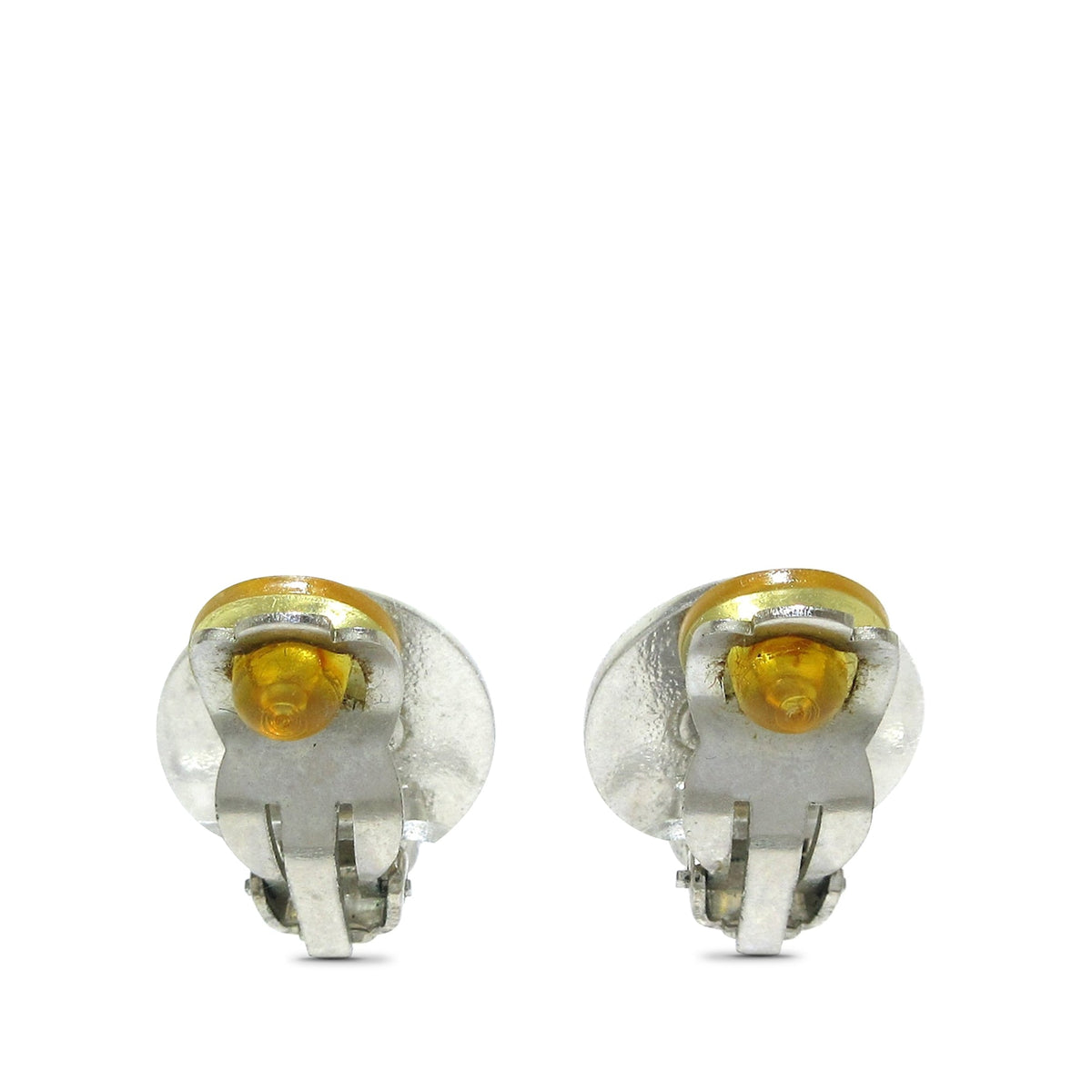 CHANEL Round Logo Clip On Earrings Costume Earrings