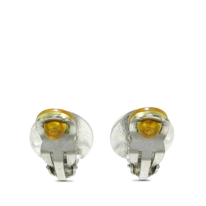 CHANEL Round Logo Clip On Earrings Costume Earrings