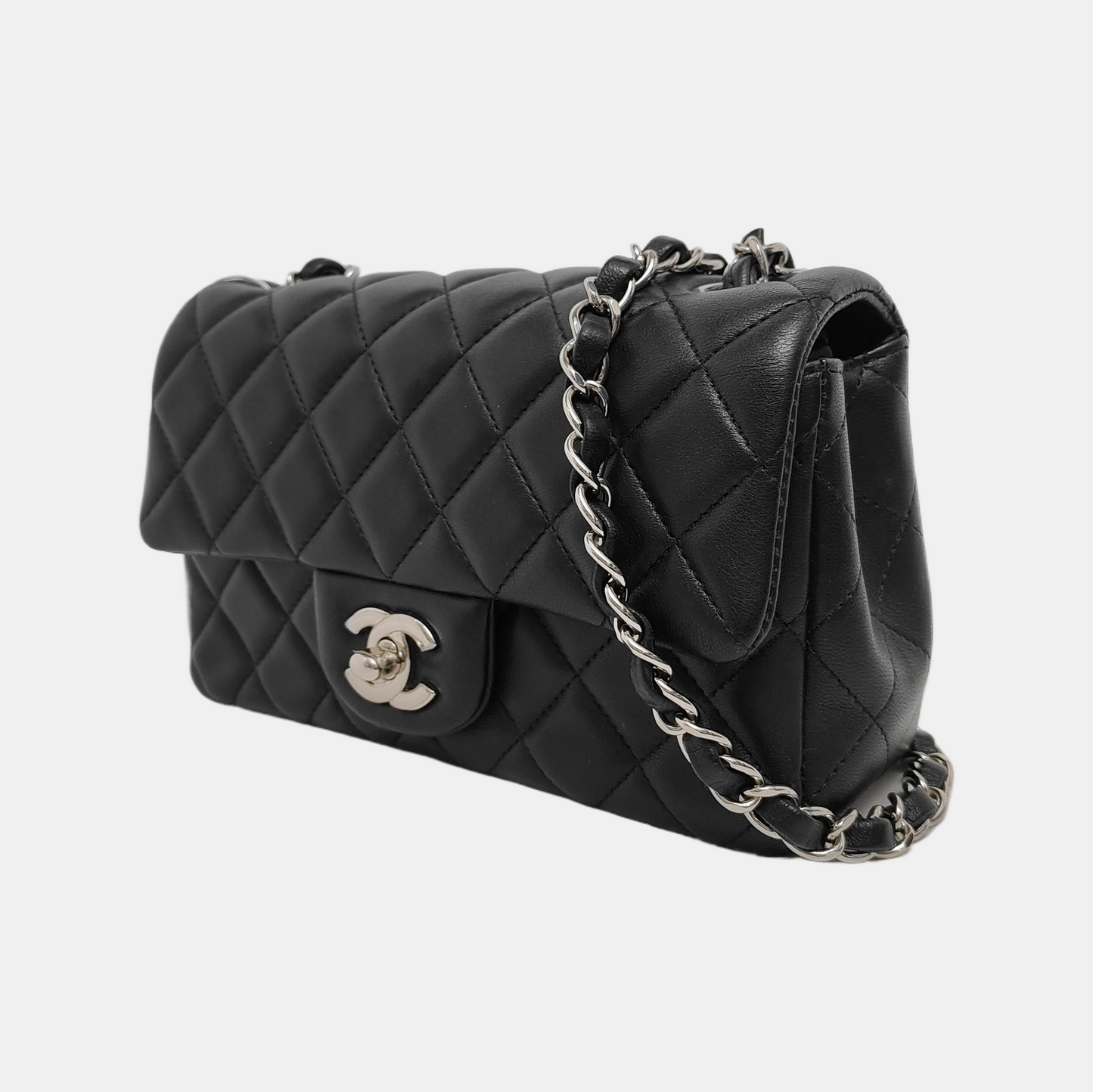 Chanel Classic Flap Rectangular Mini Midnight Navy Black Lambskin