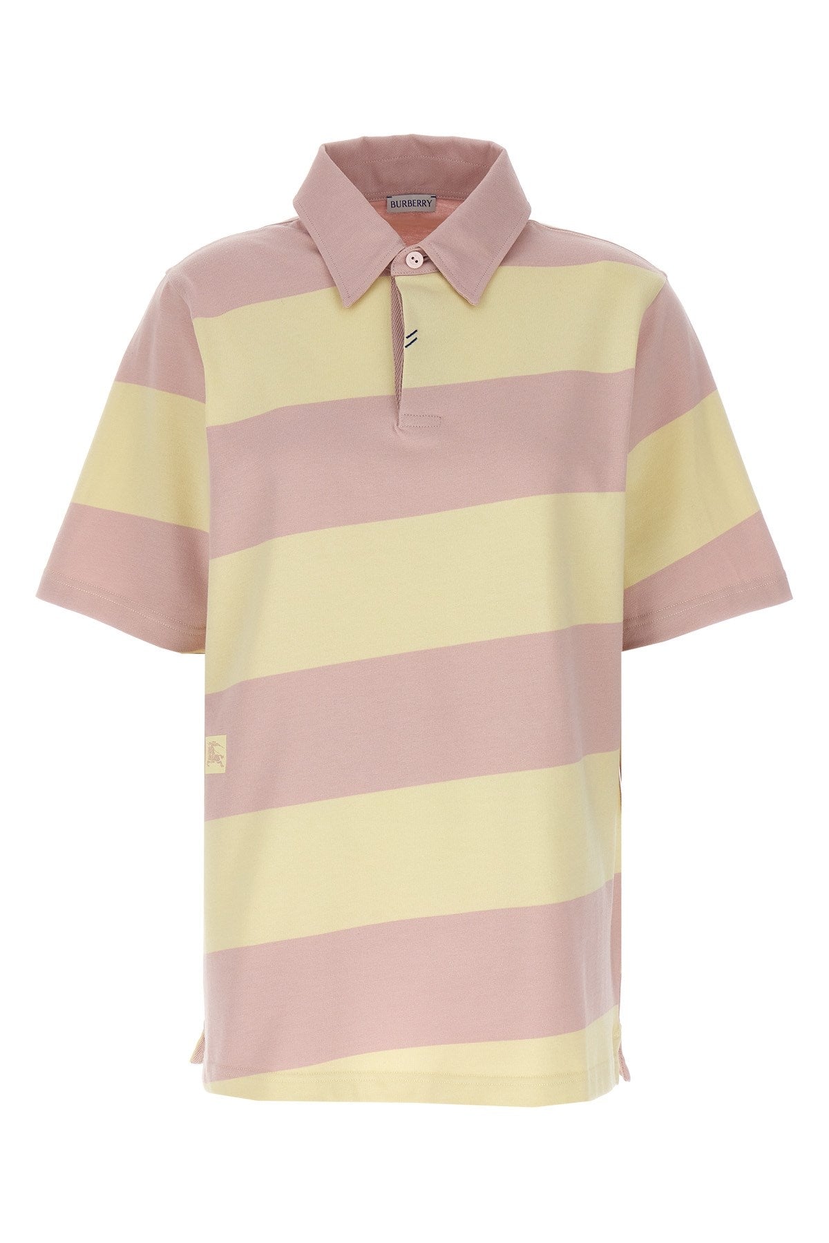 Burberry Women Logo Striped Polo Shirt
