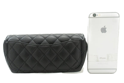 CHANEL New Phone Holder With Chain Bag Black Crossbody Clutch