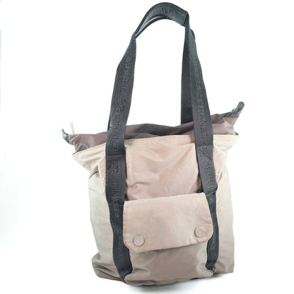 CHANEL Tote Bag Nylon Brown unisex(Unisex) Used