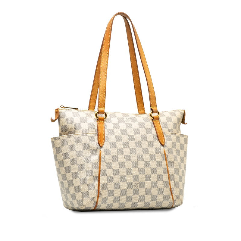 LOUIS VUITTON Totally PM in Damier Azur N41280 Tote Bag White