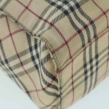 Burberry Nova Check Blue Label Hand Bag Canvas Leather Beige Brown Auth 53790