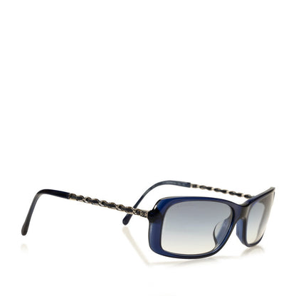 Chanel Cocomark un Glasses Blue Silver  Lady Chanel