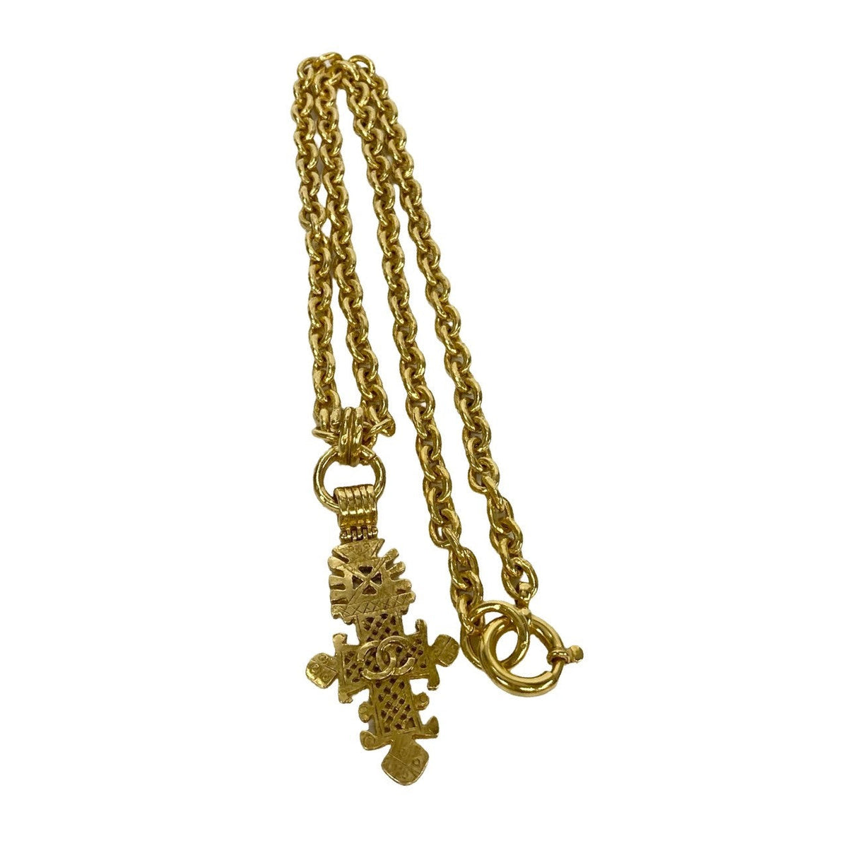 CHANEL Necklace Gold Plated gold