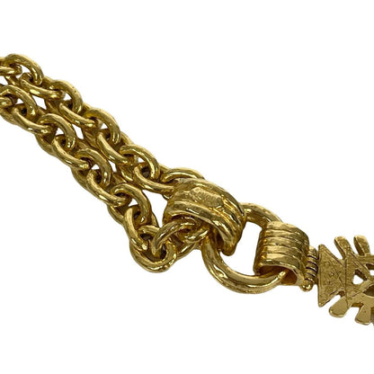 CHANEL Necklace Gold Plated gold