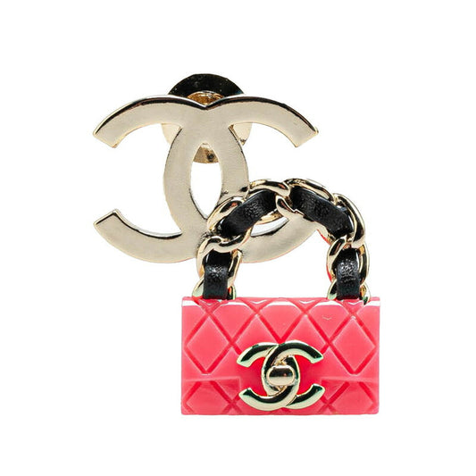 Chanel Metal Coco Mark Matelasse Bag Motif Brooch B23C