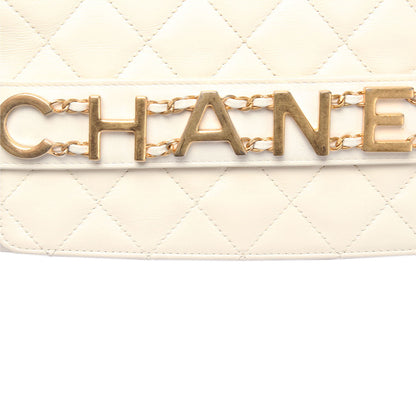 Chanel Quilted Leather Enchained Flap Bag Leather Shoulder Bag in Excellent condition