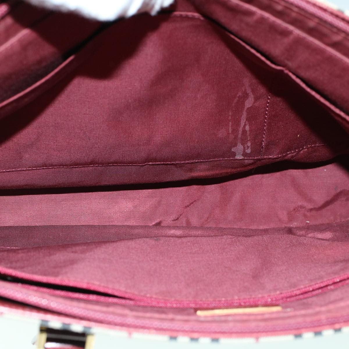 Burberry Nova Check Tote Bag Canvas Leather Beige Red Auth 54022