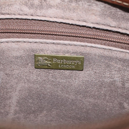 BURBERRY s Nova Check Clutch Bag Pvc Leather Beige Black Auth 54026