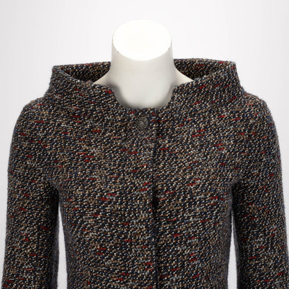 Chanel Multi Colour Fantasy Tweed High Collar Jacket FR 36