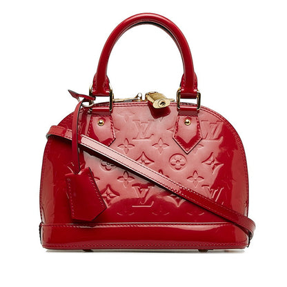 Louis Vuitton Monogram Verney Alma BB Handbag Shoulder Bag 2WAY M91771 Rose Andy Red Patent Leather  Louis Vuitton