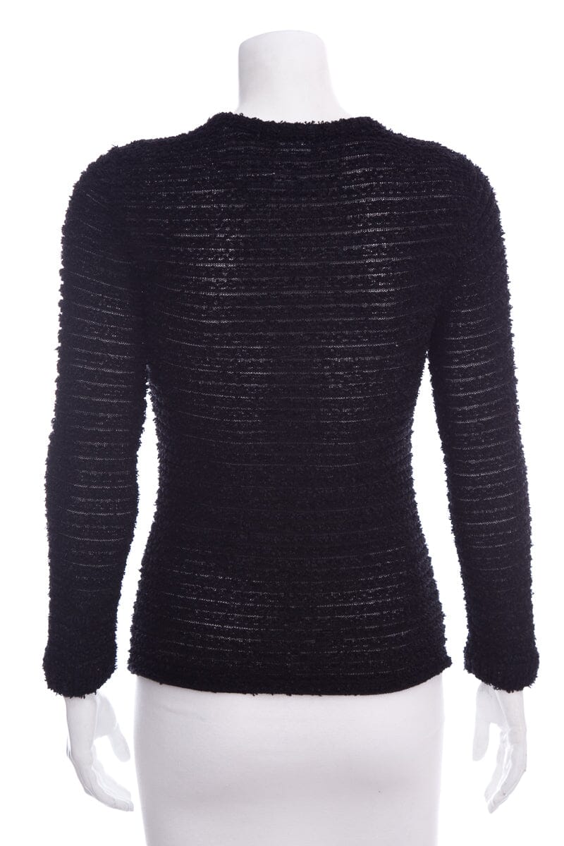 Chanel Black Tweed Sweater SZ 36