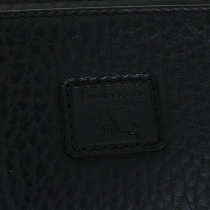 BurberrySs Clutch Bag Leather Black Auth 54893