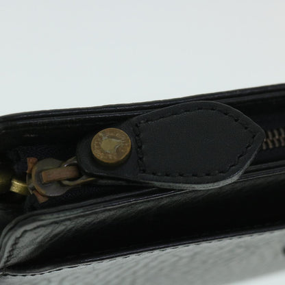 BurberrySs Clutch Bag Leather Black Auth 54893