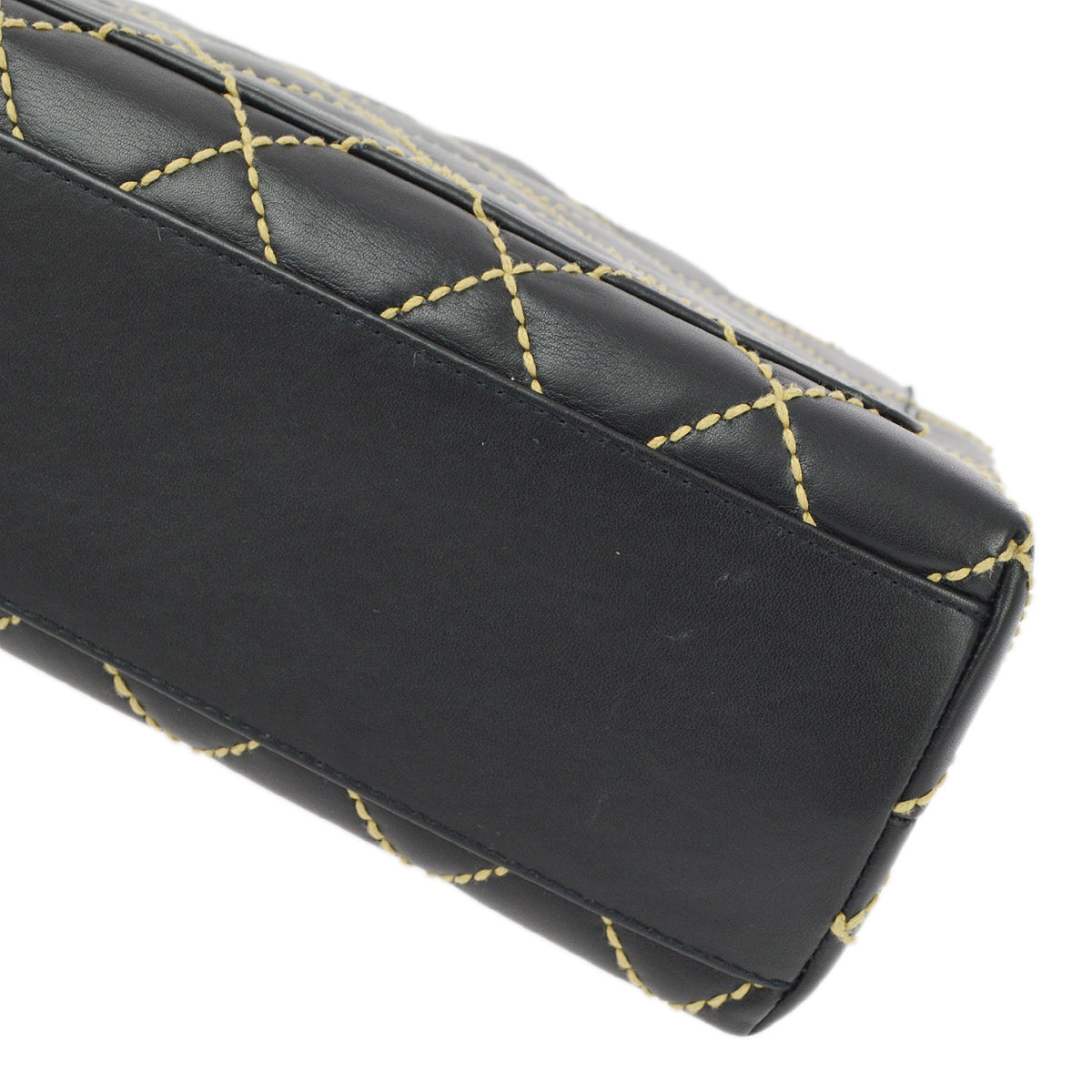 Chanel Black Calfskin Wild Stitch HandBag