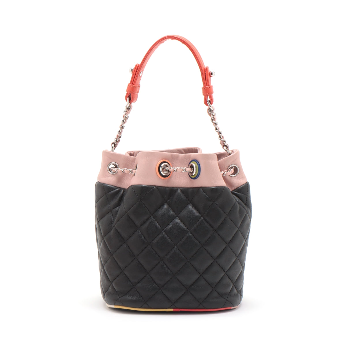 Chanel Matrasse hine Handle Shoulder Bag Black Silver G  23rd