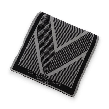 Louis Vuitton Black & Grey Cashmere America's Cup Scarf
