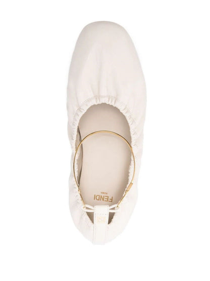Fendi Women Filo Leather Ballerinas