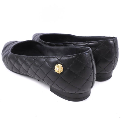 CHANEL pumps Calfskin black Matrasse Women 34 1/2 Used