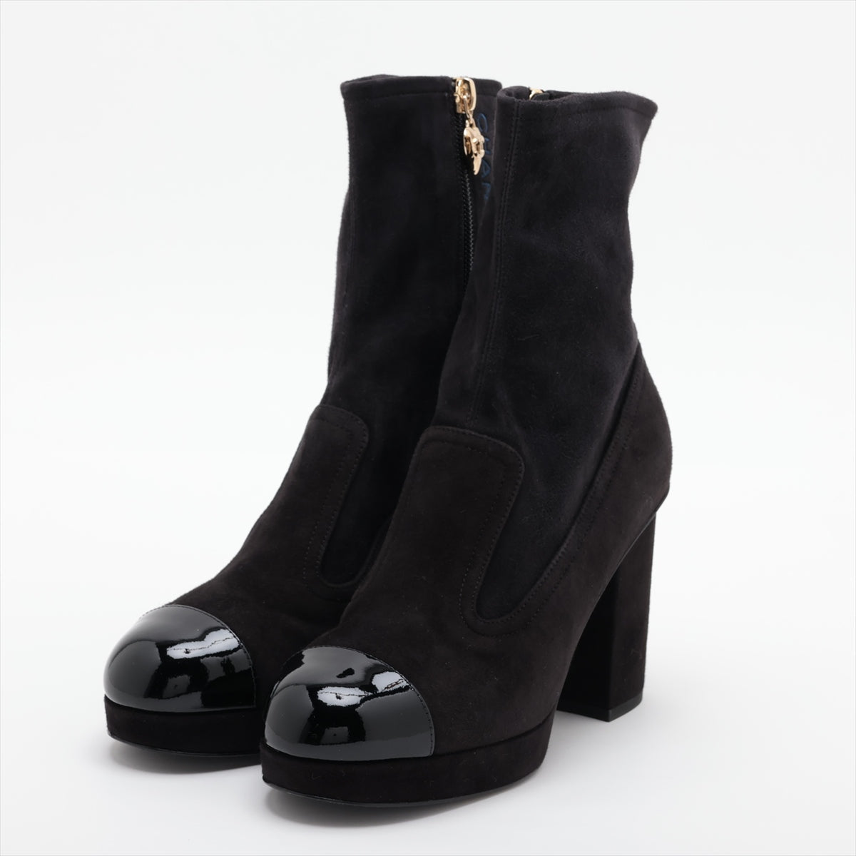 Chanel Short Coco Boots 35.5 Ladies Black G45195