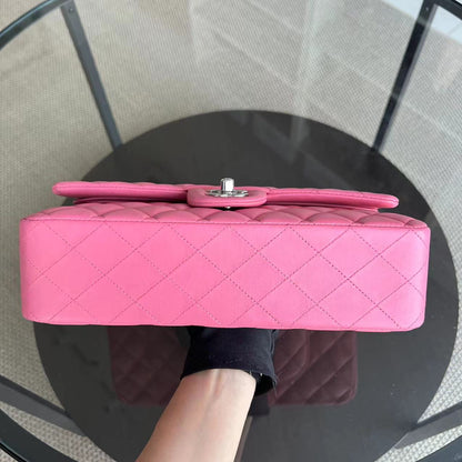 Quilted Lambskin Sakura Pink Silver Hardware Series 16