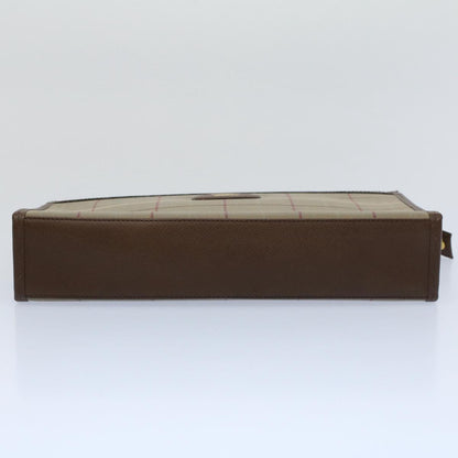 BurberrySs Nova Check Clutch Bag Nylon Canvas Green Auth 55670