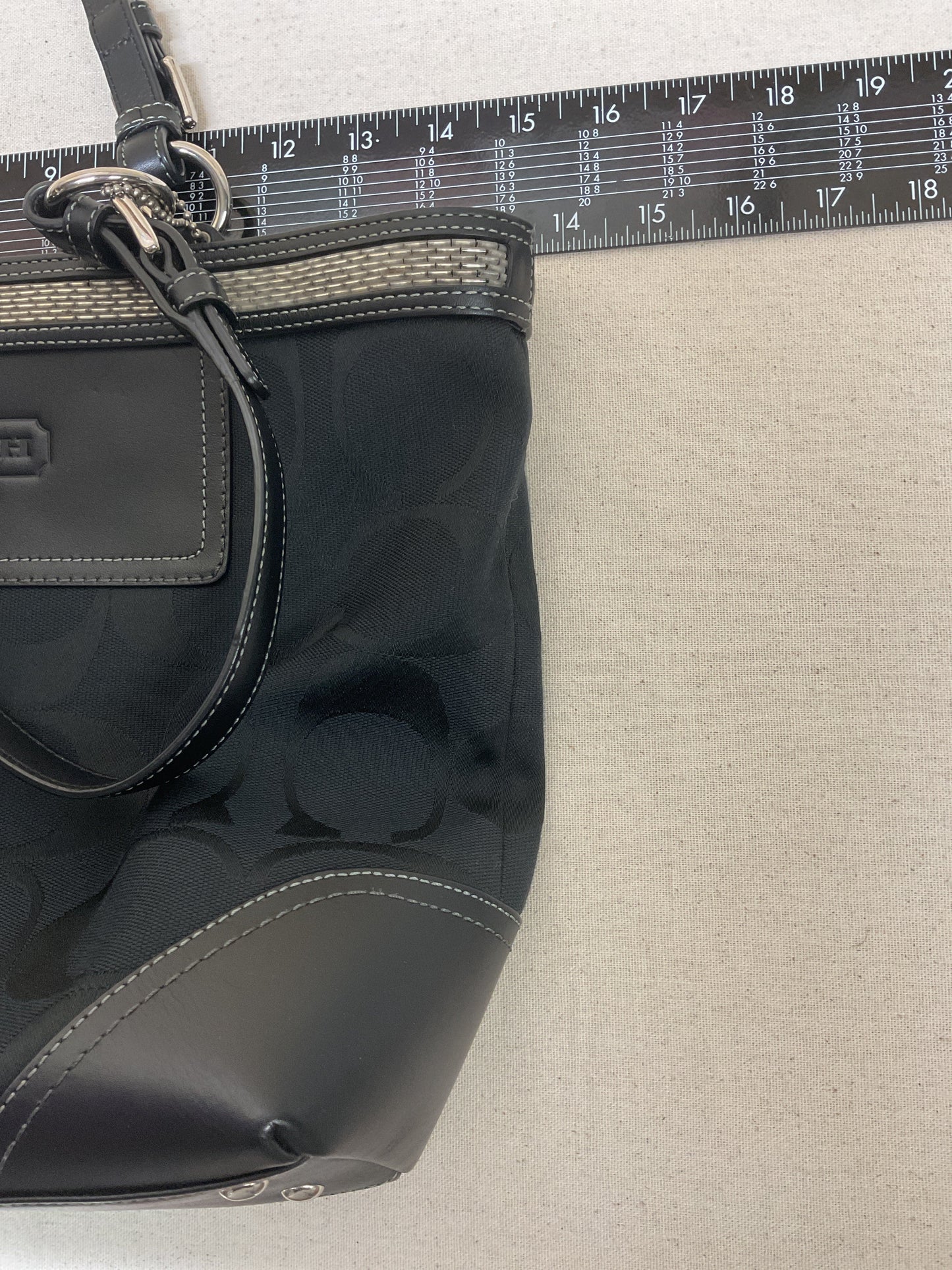 Handbag Designer By Coach In Black, Size:Small