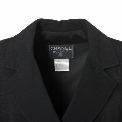 Chanel Coconut Button 98A Wool Setup 38  Black P11490