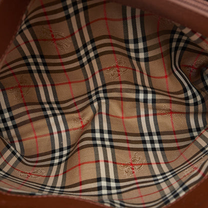 Brown Burberry Leather Tote