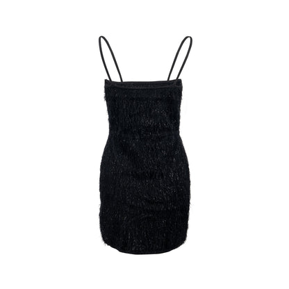 Chanel Size 36 21S Tassel Dress Black