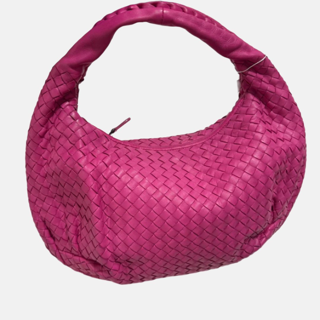 Bottega Veneta Belly Hobo Intrecciato Fuchsia Pink Nappa Leather Medium 40cm