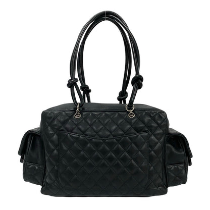 CHANEL Handbag leather black Cambon line