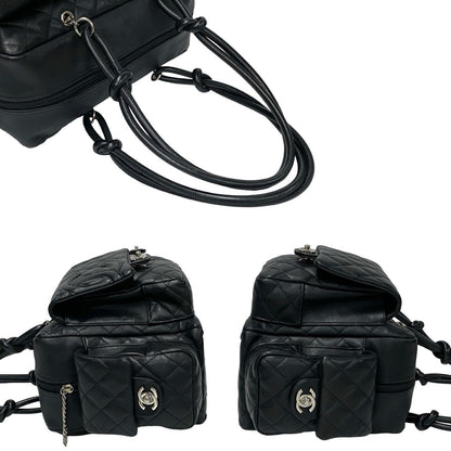 CHANEL Handbag leather black Cambon line