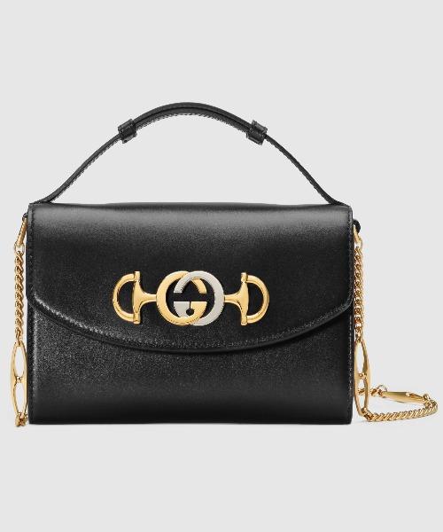 Gucci Zumi Black Smooth Leather Mini Bag