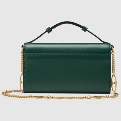 Gucci Zumi Dark Green Smooth Leather Mini Bag