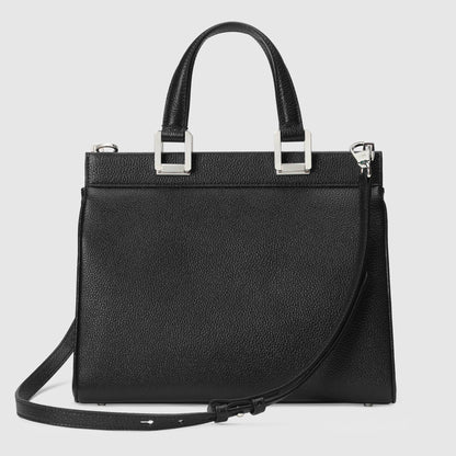 Gucci Zumi Grainy Leather Small Top Handle Bag Black