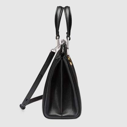 Gucci Zumi Grainy Leather Small Top Handle Bag Black